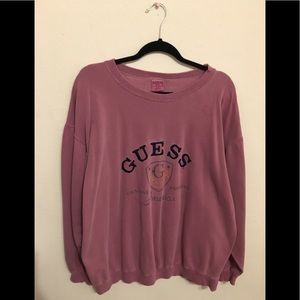 Vintage Dark Pink Guess Sweater (Size L/XL)